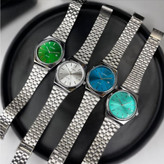 ساعت مچی مردانه کاسیوCASIO وینتیج صفحه رنگ بندی بند استیل رنگ ثابت کد2463