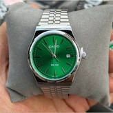 ساعت مچی مردانه کاسیوCASIO وینتیج بند نقره ای صفحه نمایش گرد رنگ بندی کد 9023
