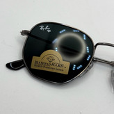 عینک ریبن هگزونال شیشه سنگ فریم نوک مدادی عدسی مشکی به همراه پک کامل ریبن کد Rayban RB 3548