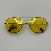 عینک آفتابی و شب خلبانی رندولف شیشه سنگ زرد فریم طلایی فول پک اصلی RANDOLPH AVIATOR RE 58 24K GOLD