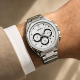 ساعت تمام استیل سیکو SEIKO سه موتور فعال رنگ ثابت