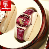 ساعت مچی زنانه دخترانه پوداگار poedagar بند چرم مدل 310