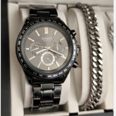 ست ساعت مردونه کاسیو casio با دستبند و گردنبند کارتیر و حلقه استیل