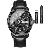 ساعت مچی مردانه بین باند binbond بند چرمی مشکی اورجینال