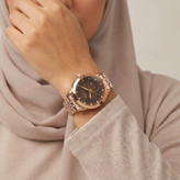ساعت سیکو رزگلد صفحه مشکی طرح سه موتور 5748 تک زنانه