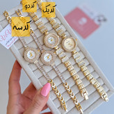 ساعت مجلسی مدل جواهری نگین تنیسی و باگتی زنانه و دخترانه