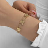 دستبند زنانه و دخترانه ونکلیف دولاین VanCleef رنگ کاملا ثابت کد amp (پس کرایه)
