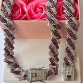 دستبند و گردنبند زنانه در رنگ ها متنوع طرح کارتیر Cartier رنگ ثابت با کیفیت بالا کد zel (پس کرایه)