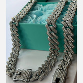 دستبند و گردنبند زنانه طرح کارتیر Cartier فول نگین کاری شده در تنوع رنگ ، رنگ ثابت با کیفیت بالا کد zel (پس کرایه)
