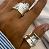 انگشتر زنانه مینیمال طرح کارتیه Cartier فری سایز freesize رنگ ثابت کد ztj (پس کرایه)
