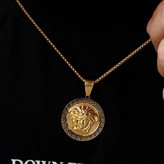 گردنبند های اسپرت طرح ورساچه Versace نگین کاری شده رنگ ثابت کد zsm (پس کرایه)