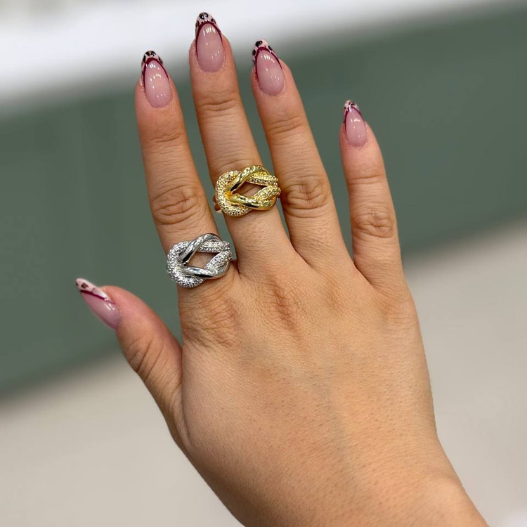 انگشتر نگین جواهری فول نگین تنوع طرح فری سایز Freesize رنگ کاملا ثابت کد gy (پس کرایه) (پس کرایه)