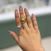 انگشتر نگین جواهری طرح میخ تنوع طرح فری سایز Freesize رنگ کاملا ثابت کد gy (پس کرایه)