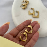 گوشواره استیل زنانه طرح مینیمال تنوع طرح رنگ ثابت و ضد حساسیت کد tj (پس کرایه)
