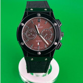 ساعت مچی بند چرم مردانه صفحه گرد هابلوت HUBLOT موتور ژاپن تنوع رنگ رنگ ثابت کد ki (پس کرایه)