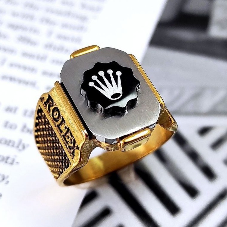 انگشتر مردانه استیل رولکس rolex  تنوع طرح و رنگ سایز بندی 9 تا 12 رنگ ثابت کد mp