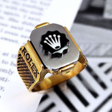 انگشتر مردانه استیل رولکس rolex تنوع طرح و رنگ سایز بندی 9 تا 12 رنگ ثابت کد mp