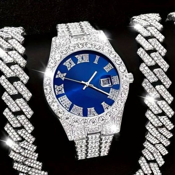ساعت مچی فول نگین چین و تمام نگین کاری شده در تنوع رنگ و مدل نگین مخراج کاری و رنگ ثابت کد ki