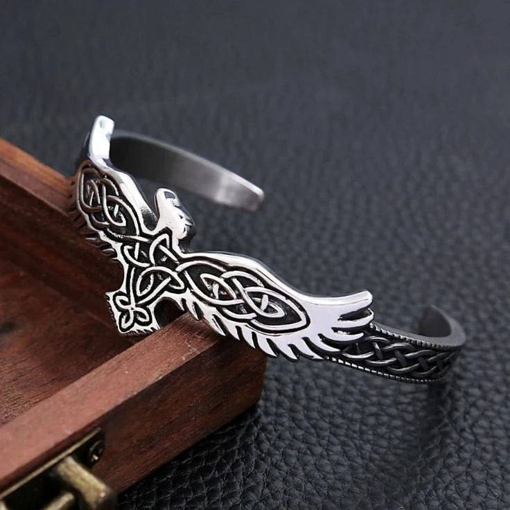 دستبند بنگل استیل طرح بال فرشته و در طرح های متنوع دیگر رنگ کاملا ثابت کد ki