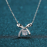 گردنبند زنانه آویز دار طرح گل بازشو رنگ ثابت درجه یک کد ki