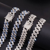 ست گردنبند و دستبند فول نگین کارتیری طرح چین فول chain در تنوع رنگ بالا درجه یک رنگ ثابت کد ki