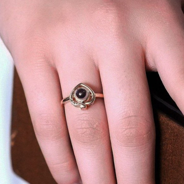 انگشتر زنانه 100 دوست دارم باصد زبان دنیا طرح قلب فری سایز freesize رنگ ثابت کدmp