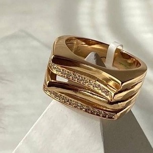 انگشتر زنانه جواهری ژوپینگ ر نگ ثابت  جدید طرح  طلا