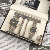 ست ساعت زنانه و مردانه با دستبند حلقه ساعت ضد آب مارک CASIO