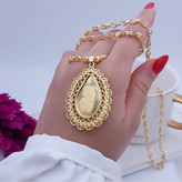 گردنبند درشت کلوپاترا با زنجیر یزدی