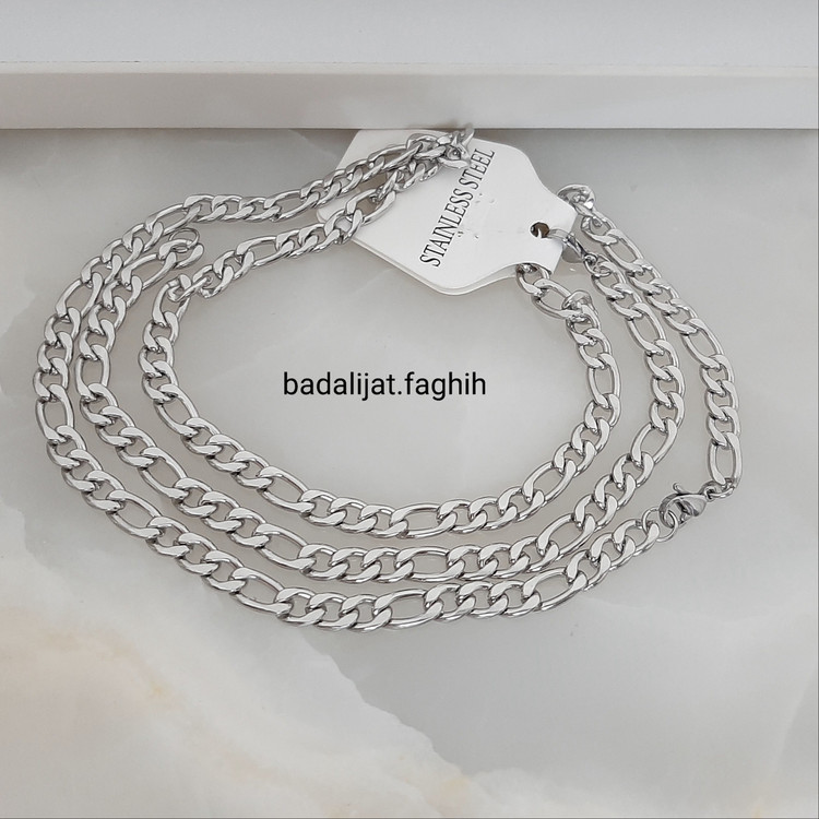 سرویس مردونه فیگارو استیل بسیار با کیفیت و کاملا رنگ ثابت طول 60 یانت و پهنا 6 میل
