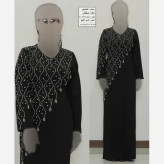 ماکسی مجلسی زنانه کرپ دالقیچ رنگ مشکی