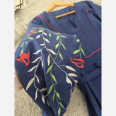 کفتان گلدوزی شده زنانه جنس بابوس فری سایز مدل نازگل