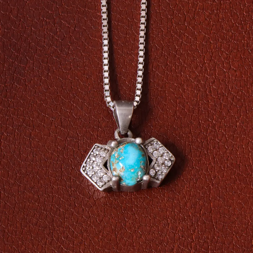 گردنبند فیروزه زنانه کد 32282