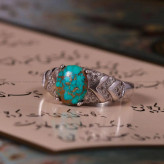 انگشتر فیروزه شجری مردانه کد 2694