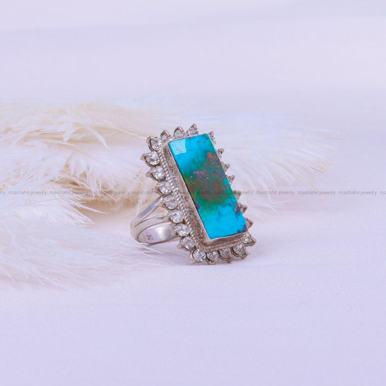 انگشتر فیروزه شجری زنانه کد 9963
