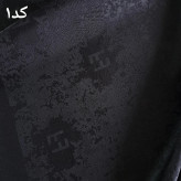روسری زنانه مشکی قواره 140 جنس ژاکارد دور ریش ریش