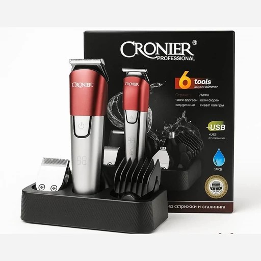 ماشین اصلاح 6کارە کرونیرCronier شش  سری حرفه ای