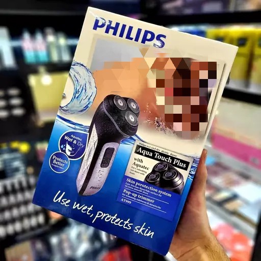 ماشین ریش تراش فیلیپس مدل AT899 برش چرخشی قابلیت اصلاح با شماره صفر دارد ضد آب هست