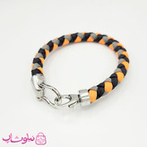 دستبند امگا کنفی مردانه سه رنگ قفل نقره ای کیفیت مستر کد 600