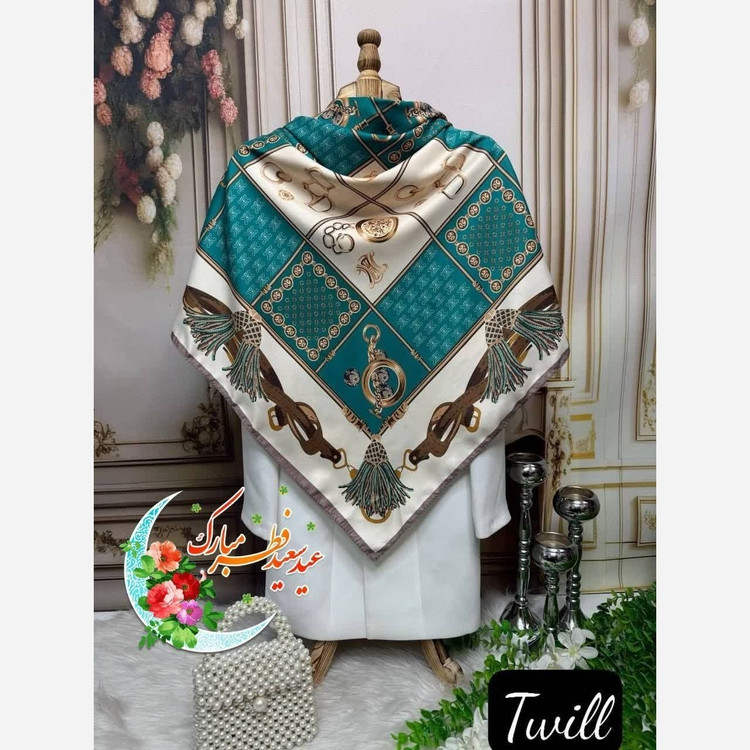 روسری ابریشمی مجلسی. ورق بزنید