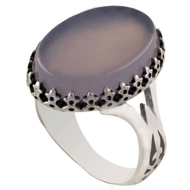 انگشتر نقره عقیق زنانه مدل کبود کد 7676