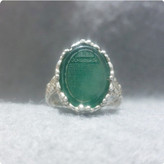 انگشتر نقره عقیق سبز اصل حرز امام جواد