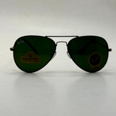 عینک ریبن خلبانی شیشه سنگ فریم نوک مدادی عدسی سبز آمریکایی آنتی رفلکس REYBAN AVIATOR RB 3025 با پک کامل (ارسال رایگان)