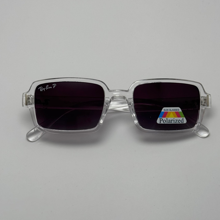 عینک آفتابی پلاریزه ریبن مستطیلی کریستالی مشکی کد rayban RB 2201 (ارسال رایگان)